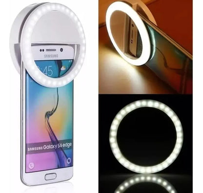 Mini Aro de Luz Recargable para Selfies y Video