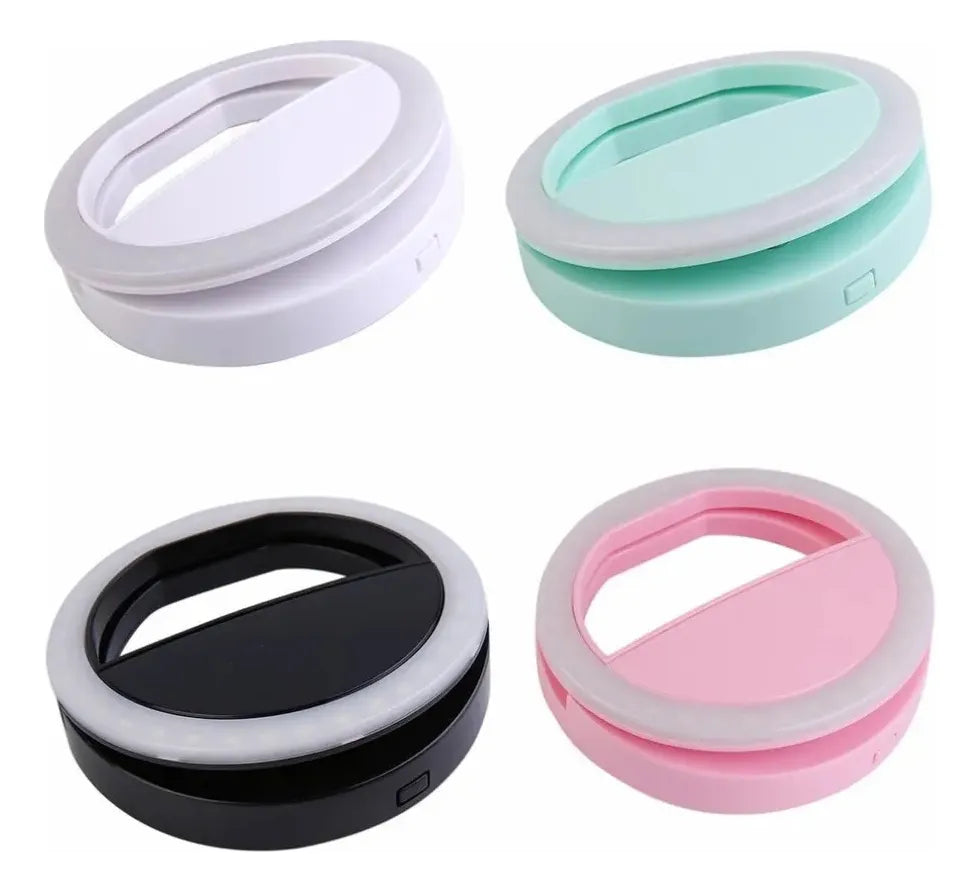 Mini Aro de Luz Recargable para Selfies y Video