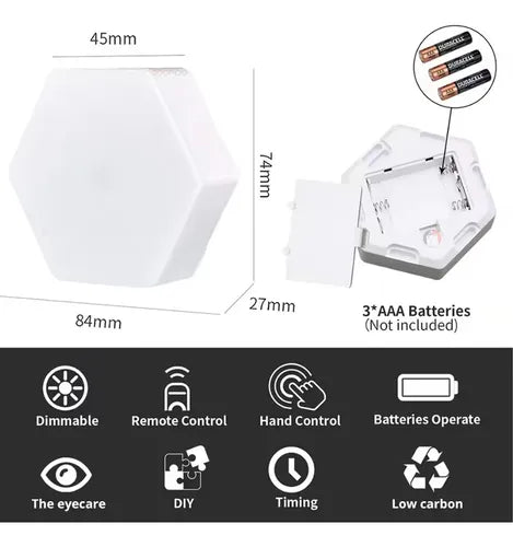 Set de 3 Bombillas Hexagonal