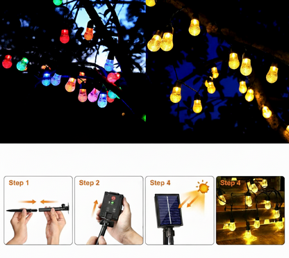 Luces Solares de Globo Burbuja LED para Jardín